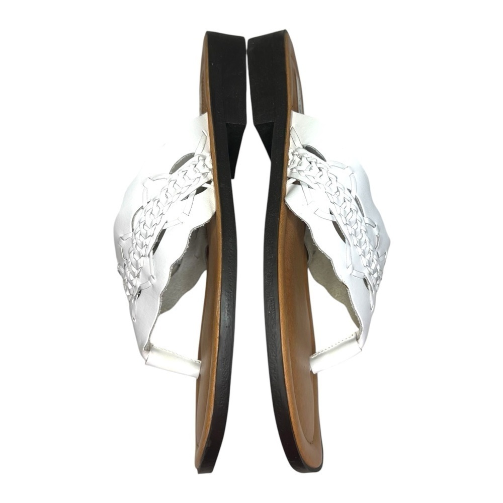 Duck Head Leather Sandals White Made in Brazil NWOT Size 10 - Picture 4 of 7